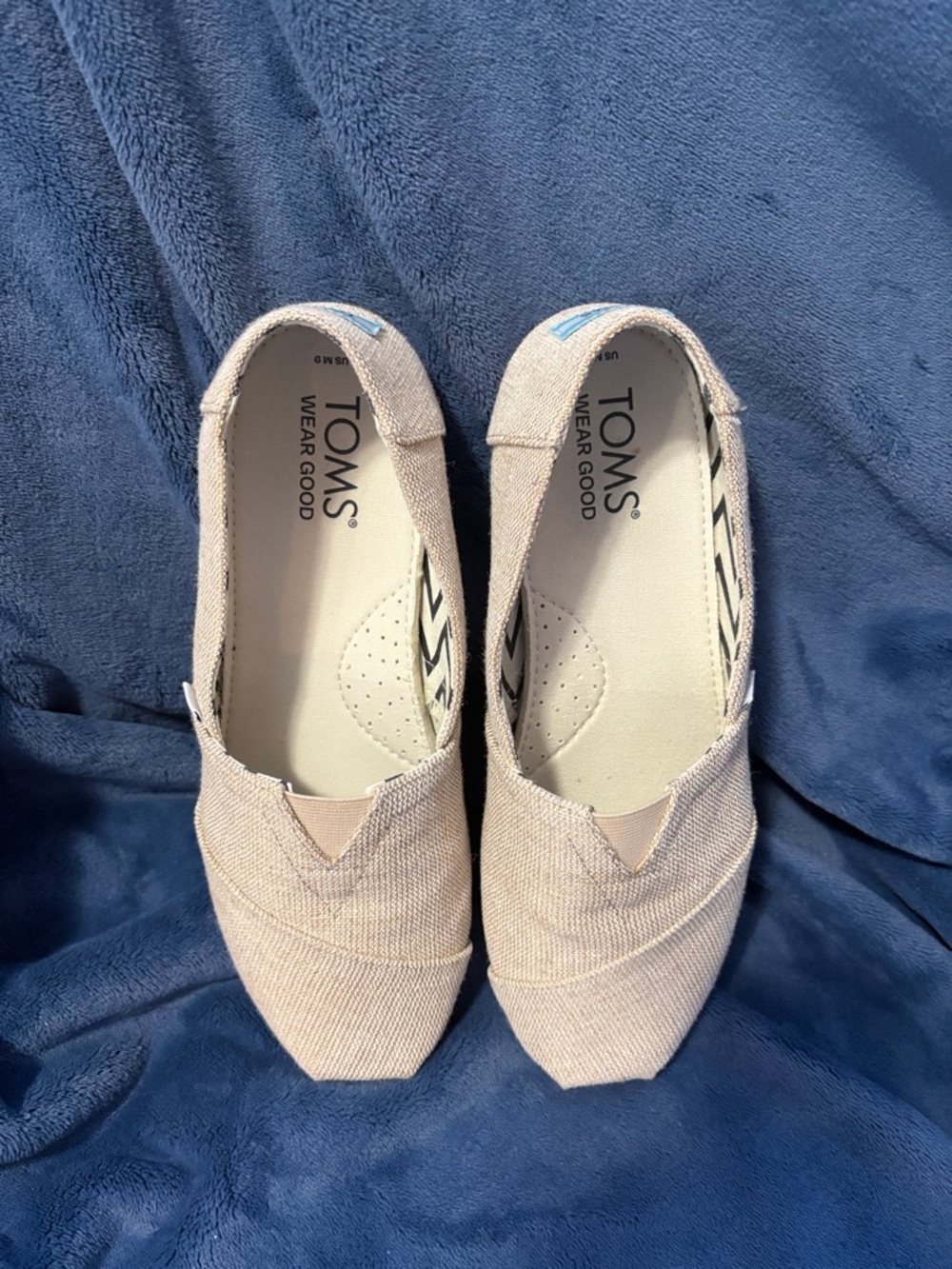 Toms Men's Slip-On Loafers in Light Beige Canvas